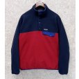 画像1: ビンテージ【パタゴニア】patagonia【紺×赤】切替 【シンチラ】スナップT 【フリース プルオーバー】【サイズS】<br> (1)