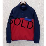 ビンテージ【パタゴニア】patagonia【紺×赤】切替 【シンチラ】スナップT 【フリース プルオーバー】【サイズS】 