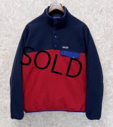 ビンテージ【パタゴニア】patagonia【紺×赤】切替 【シンチラ】スナップT 【フリース プルオーバー】【サイズS】 