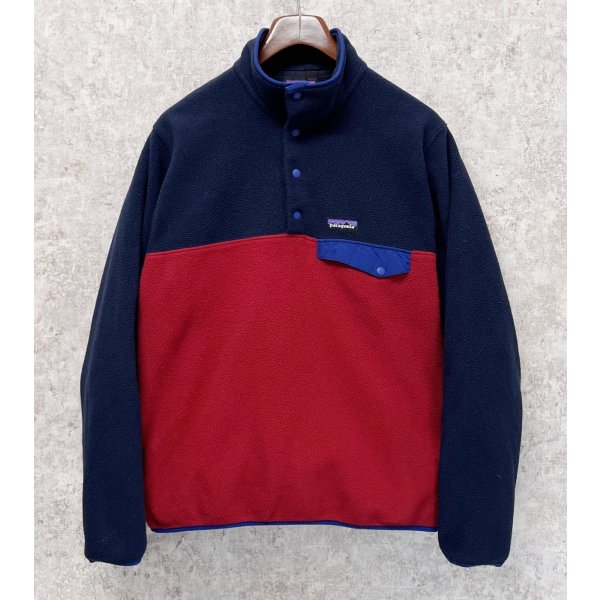 画像1: ビンテージ【パタゴニア】patagonia【紺×赤】切替 【シンチラ】スナップT 【フリース プルオーバー】【サイズS】 