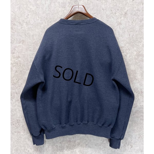 画像3: 90'ｓ【メキシコ製】【RUSSELL】ラッセル 【ビンテージ】ブルーグレー【無地】【クルーネック】前V スウェット【サイズXLT】 