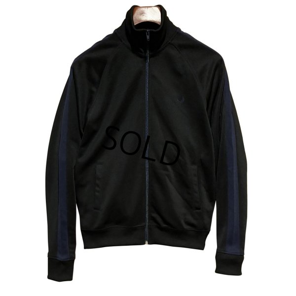 画像1: 【フレッドペリー】Fred Perry【黒×紺ライン】ジャージ【トラックジャケット】ジップアップ【トラックジャージ】【サイズS】 