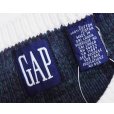 画像2: 90's~ ビンテージ【オールドGAP】ギャップ【白×襟ブラックウォッチ】【ケーブル編み】Vネック【コットンニットベスト】【サイズL】<br> (2)