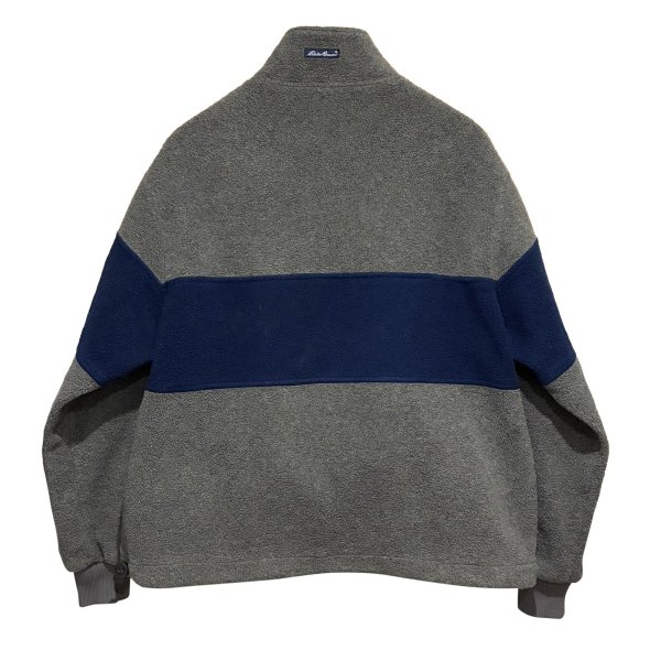 画像3: 90's【ビンテージ】Eddie Bauer【エディーバウアー】【グレー×青ライン】ハーフジップフリース【フリースジャケット】ポーラテック【サイズL】 