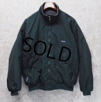 90's USA製【パタゴニア】patagonia ナイロン【シェルドシンチラジャケット 】【緑×裏地グレー】【裏フリースブルゾン】【サイズM】 