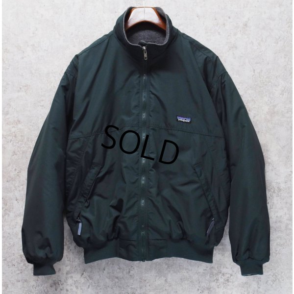 画像1: 90's USA製【パタゴニア】patagonia ナイロン【シェルドシンチラジャケット 】【緑×裏地グレー】【裏フリースブルゾン】【サイズM】 