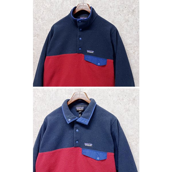 画像3: ビンテージ【パタゴニア】patagonia【紺×赤】切替 【シンチラ】スナップT 【フリース プルオーバー】【サイズS】 