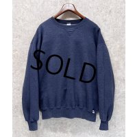 90'ｓ【メキシコ製】【RUSSELL】ラッセル 【ビンテージ】ブルーグレー【無地】【クルーネック】前V スウェット【サイズXLT】 