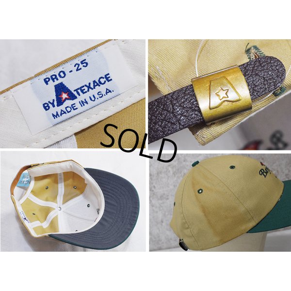 画像2: ほぼ未使用!! 90's~【USA製】【BYATEXAS】【ビンテージ】【Bay Hill】刺繍【ベージュ×ツバ緑】傘【BBキャップ】【ベースボールキャップ】サイズフリー 