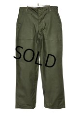デッドストック【70's】【米軍実物】【ビンテージ】OG107【ベイカーパンツ】ボタンフライ  Ｗステッチ【ユーティリティパンツ】【32ｘ29】 
