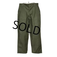 デッドストック【70's】【米軍実物】【ビンテージ】OG107【ベイカーパンツ】ボタンフライ  Ｗステッチ【ユーティリティパンツ】【32ｘ29】 