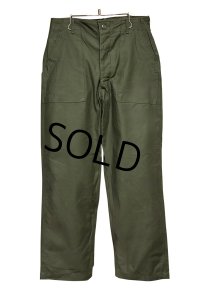 デッドストック【70's】【米軍実物】【ビンテージ】OG107【ベイカーパンツ】ボタンフライ  Ｗステッチ【ユーティリティパンツ】【32ｘ29】 