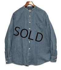 【ビンテージ】【DOCKERS】ドッカーズ【INDIGO】バンドカラー 立ち襟【コットンシャツ】【サイズＬ】 