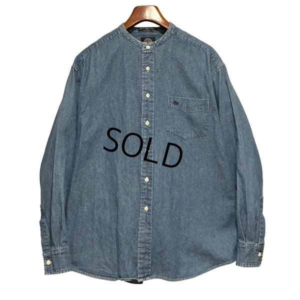 画像1: 【ビンテージ】【DOCKERS】ドッカーズ【INDIGO】バンドカラー 立ち襟【コットンシャツ】【サイズＬ】 