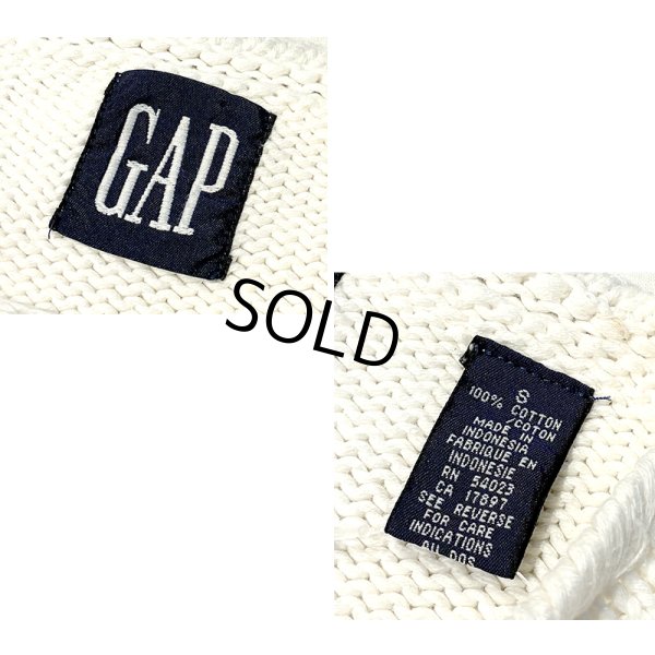 画像2: 90's【ビンテージ】【オールドギャップ】【GAP】【白】無地【コットンセーター】レディースS【W-S】 
