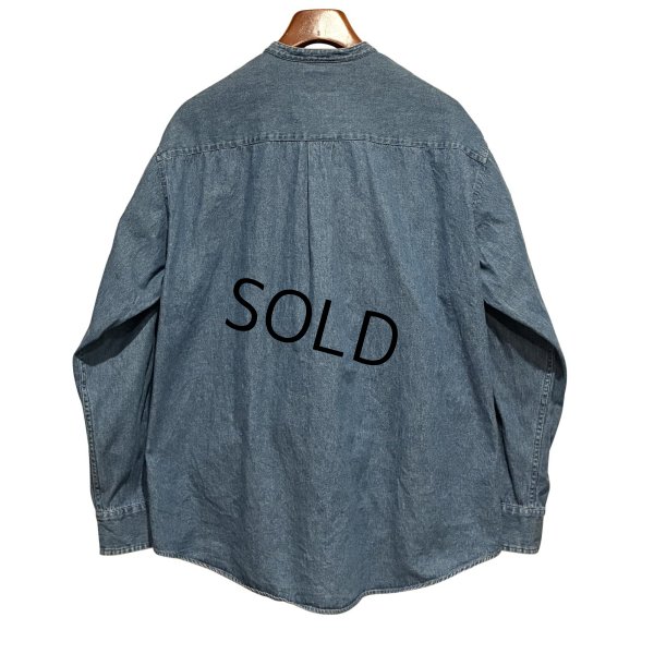 画像3: 【ビンテージ】【DOCKERS】ドッカーズ【INDIGO】バンドカラー 立ち襟【コットンシャツ】【サイズＬ】 