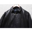 画像3: ビンテージ【ラルフローレン】POLO RALPH LAUREN【黒ｘ裏地ブラックウォッチ】ラムレザー【ジップアップレザーブルゾン】【サイズＭ】<br> (3)