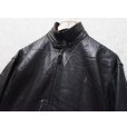 画像4: ビンテージ【ラルフローレン】POLO RALPH LAUREN【黒ｘ裏地ブラックウォッチ】ラムレザー【ジップアップレザーブルゾン】【サイズＭ】<br> (4)