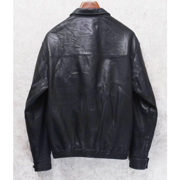 画像6: ビンテージ【ラルフローレン】POLO RALPH LAUREN【黒ｘ裏地ブラックウォッチ】ラムレザー【ジップアップレザーブルゾン】【サイズＭ】 