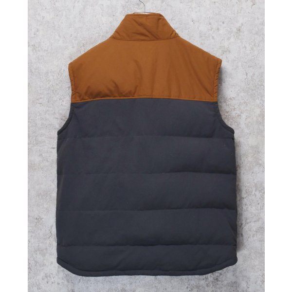 画像3:  ビンテージ【パタゴニア】【PATAGONIA】グレー×ブラウン【切替】【ベスト】ダウンベスト【サイズL】 