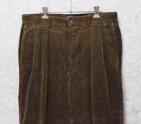 程度良好 90's【USA製】ビンテージ【ラルフローレン】POLO RALPH LAUREN【クラシックゴルフパンツ】【ブラウン】【コーデュロイパンツ】【W33】 