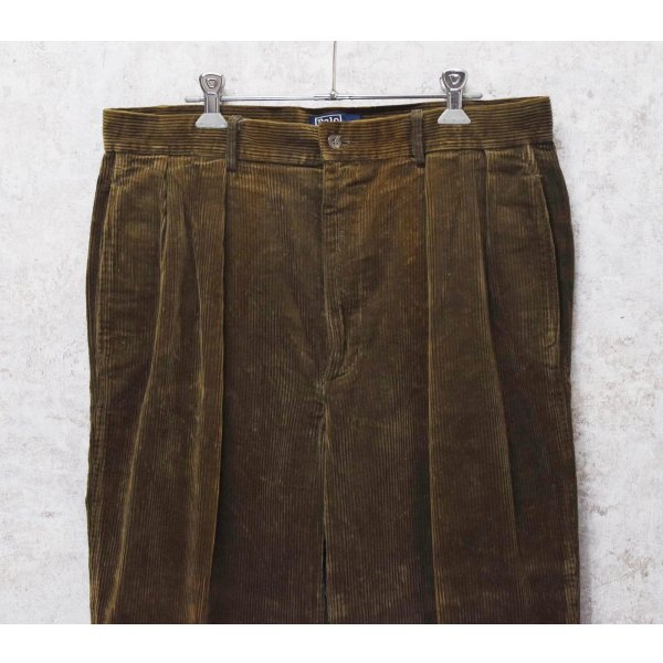 画像1: 程度良好 90's【USA製】ビンテージ【ラルフローレン】POLO RALPH LAUREN【クラシックゴルフパンツ】【ブラウン】【コーデュロイパンツ】【W33】 