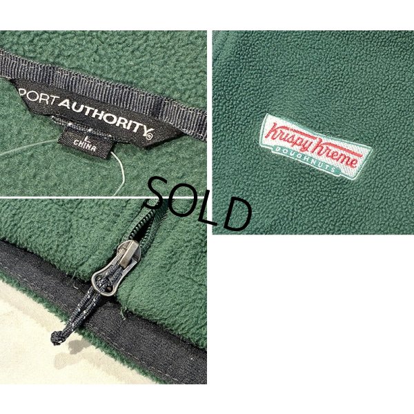 画像2: 【ビンテージ】【Port Authority】【krispy kreme ドーナッツ】クリスピー・クリーム・ドーナツ 緑 ジップアップフリースジャケット【サイズL】 