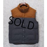  ビンテージ【パタゴニア】【PATAGONIA】グレー×ブラウン【切替】【ベスト】ダウンベスト【サイズL】 