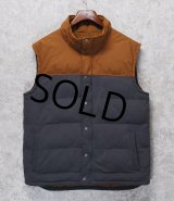  ビンテージ【パタゴニア】【PATAGONIA】グレー×ブラウン【切替】【ベスト】ダウンベスト【サイズL】 