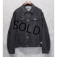 程度良好【イタリー製】ビンテージ【ICE BERG】アイスバーグ【ブラック】黒【デニムジャケット】【サイズXL】 