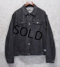 程度良好【イタリー製】ビンテージ【ICE BERG】アイスバーグ【ブラック】黒【デニムジャケット】【サイズXL】 