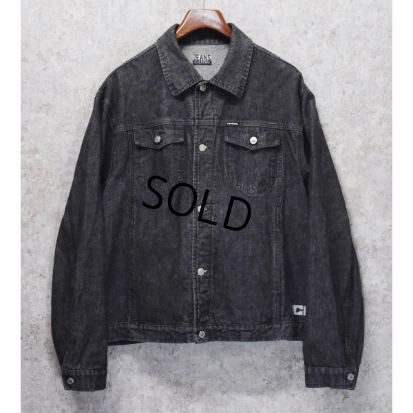 画像1: 程度良好【イタリー製】ビンテージ【ICE BERG】アイスバーグ【ブラック】黒【デニムジャケット】【サイズXL】 