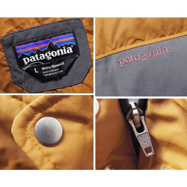 画像2:  ビンテージ【パタゴニア】【PATAGONIA】グレー×ブラウン【切替】【ベスト】ダウンベスト【サイズL】 