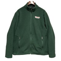 【ビンテージ】【Port Authority】【krispy kreme ドーナッツ】クリスピー・クリーム・ドーナツ 緑 ジップアップフリースジャケット【サイズL】 