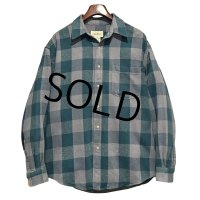 90’ｓ〜【ビンテージ】Eddie Bauer【エディーバウアー】【緑ｘグレー】チェック柄【ネルシャツ】【サイズL】 