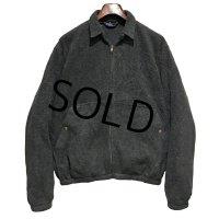90's USA製【ラルフローレン】【POLO RALPH LAUREN】ビンテージ【チャコール】【フリースジップアップジャケット】ブルゾン【スウィングトップ】【サイズM】 