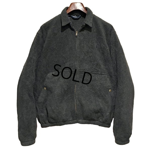 画像1: 90's USA製【ラルフローレン】【POLO RALPH LAUREN】ビンテージ【チャコール】【フリースジップアップジャケット】ブルゾン【スウィングトップ】【サイズM】 