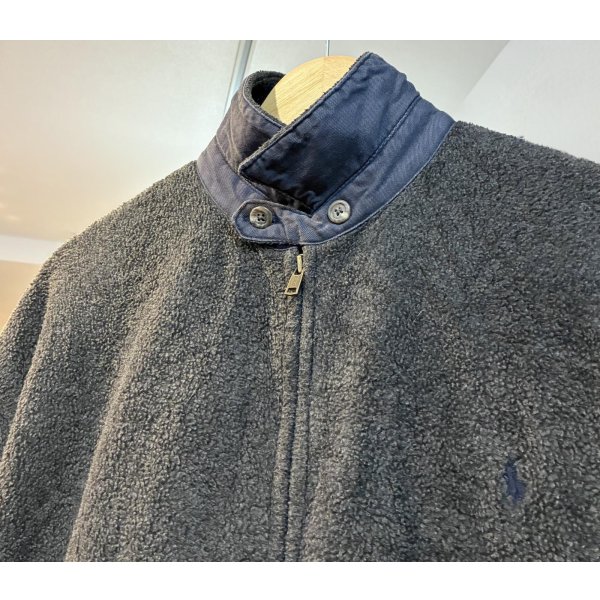 画像4: 90's USA製【ラルフローレン】【POLO RALPH LAUREN】ビンテージ【チャコール】【フリースジップアップジャケット】ブルゾン【スウィングトップ】【サイズM】 