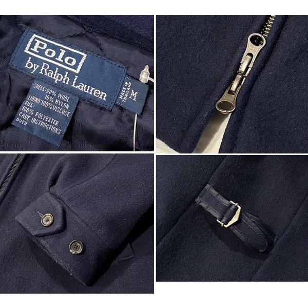 画像2: 【ラルフローレン】【POLO RALPH LAUREN】ビンテージ【紺】【ウールジップアップジャケット】【サイズM】 