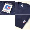 画像2: 90'ｓ【USA製】【RUSSELL】ラッセル 【ビンテージ】紺【無地】【クルーネック】前V スウェット【サイズL】<br> (2)
