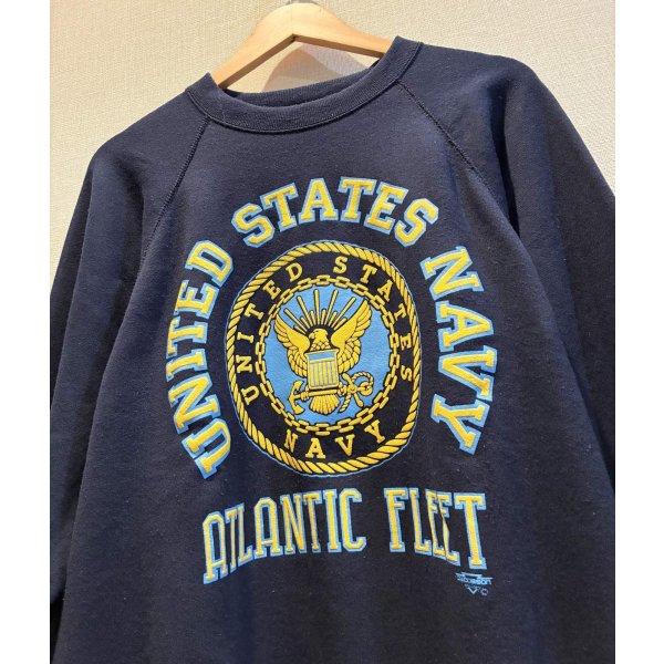 画像4: ワンウォッシュ  USA製【ビンテージ】SANTEE SWEAT【U.S.NAVY】 紺【スウェット】【サイズＬ】 