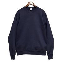 90'ｓ【USA製】【RUSSELL】ラッセル 【ビンテージ】紺【無地】【クルーネック】前V スウェット【サイズL】 