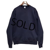 90'ｓ【USA製】【RUSSELL】ラッセル 【ビンテージ】紺【無地】【クルーネック】前V スウェット【サイズL】 