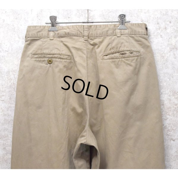 画像5: 90s~【USA製】ビンテージ【J.Crew】ジェイクルー【ベージュ】2タック【コットンパンツ】チノパン テーパードシルエット【w34】 