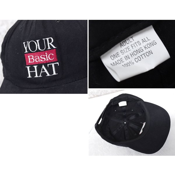 画像2: 【ビンテージ】【your basic hat】【黒】ブラック【キャップ】【サイズフリー】BBキャップ 