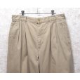 画像3: 90s~【USA製】ビンテージ【J.Crew】ジェイクルー【ベージュ】2タック【コットンパンツ】チノパン テーパードシルエット【w34】<br> (3)