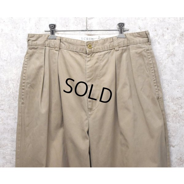 画像3: 90s~【USA製】ビンテージ【J.Crew】ジェイクルー【ベージュ】2タック【コットンパンツ】チノパン テーパードシルエット【w34】 