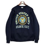ワンウォッシュ  USA製【ビンテージ】SANTEE SWEAT【U.S.NAVY】 紺【スウェット】【サイズＬ】 