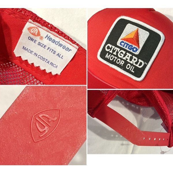 画像2: 【ビンテージ】Headwear【CIT GARD MOTOR OIL】CITGO シットゴー シットガードモーターオイル【赤】【メッシュキャップ】【トラッカーキャップ】【キャップ】サイズフリー 
