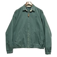 90's USA製 ビンテージ【ラルフローレン】【RALPH LAUREN】【緑】コットン【スウィングトップ】【ジップアップブルゾン】【サイズM】 